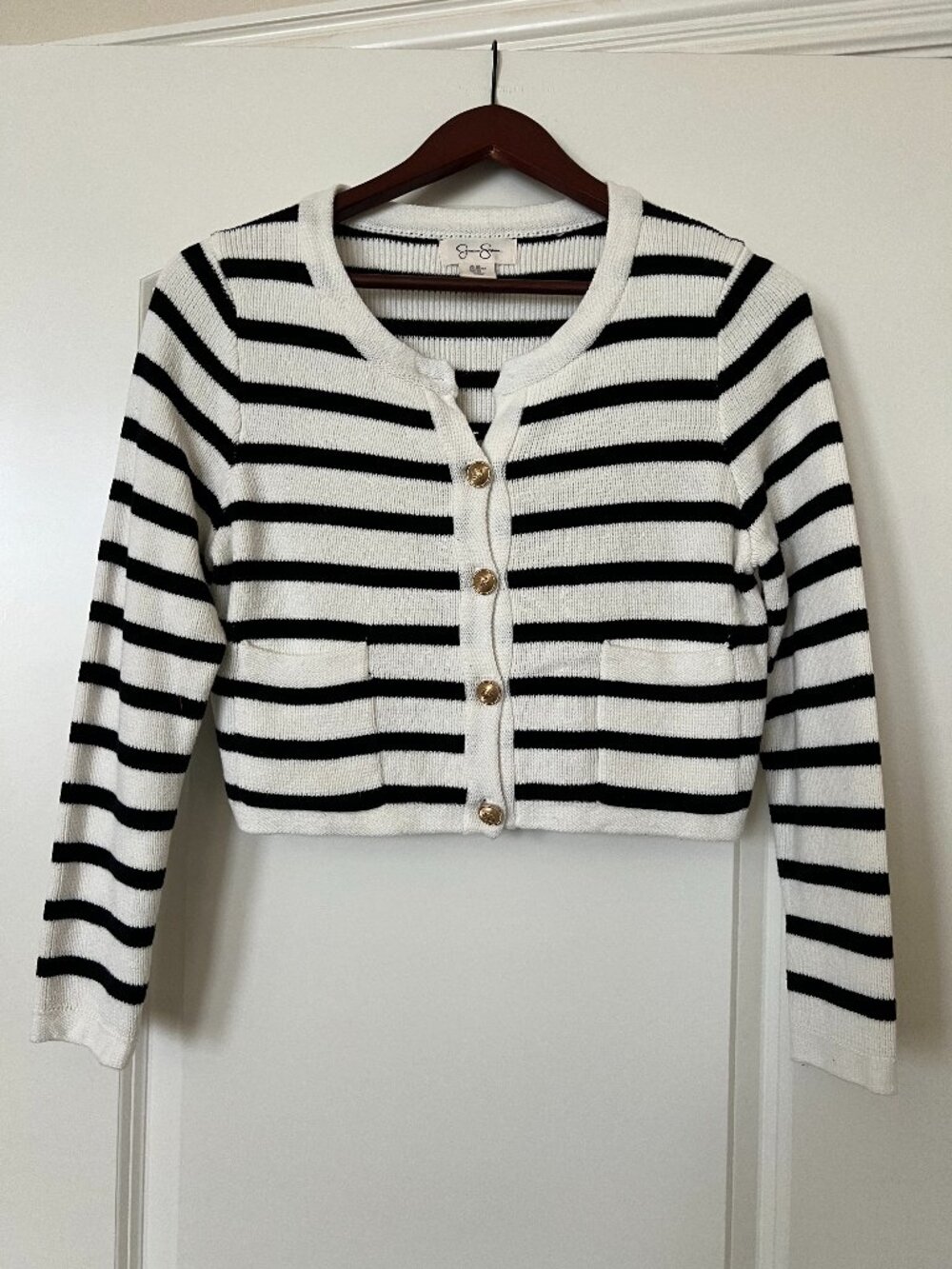 Jessica Simpson Striped Button Sweater